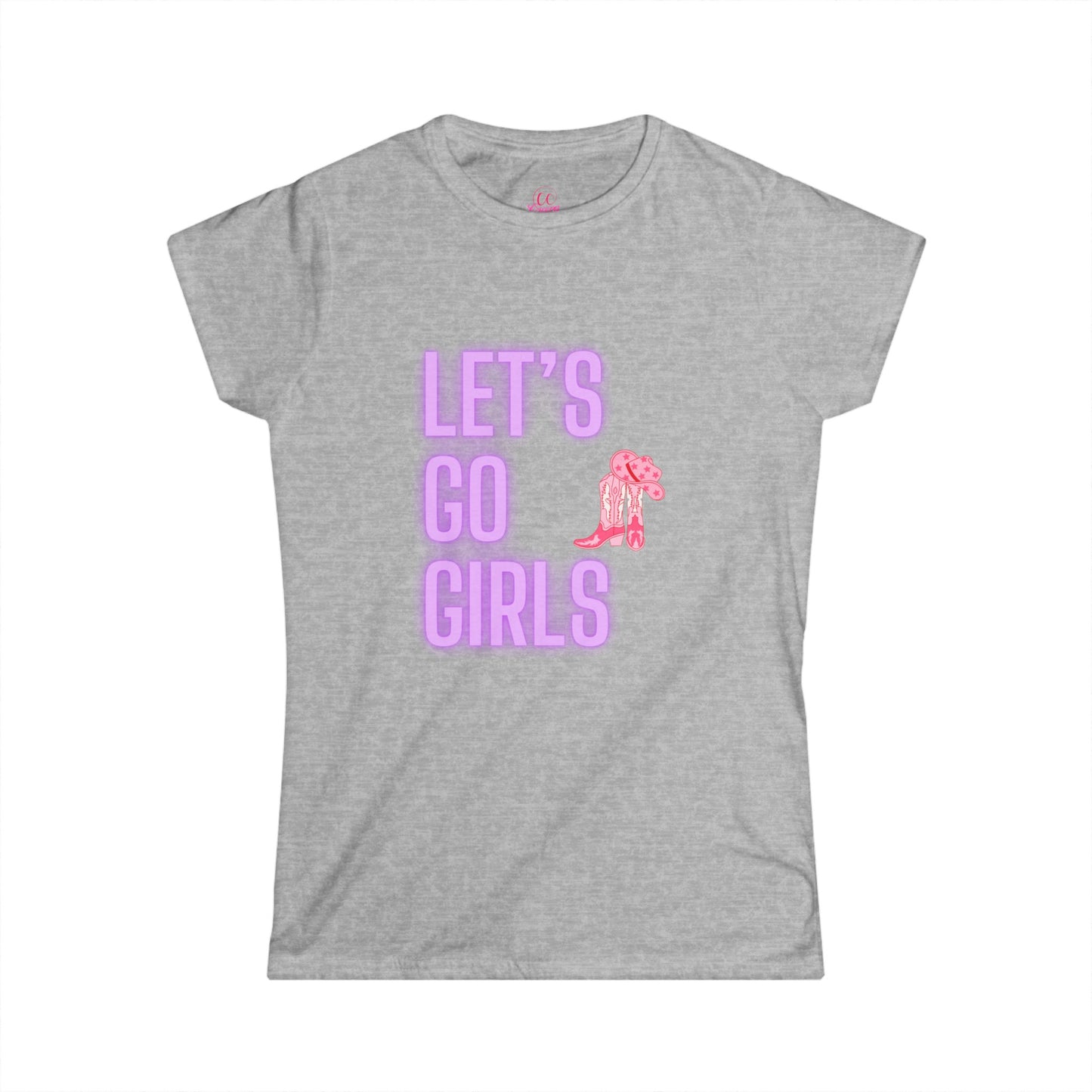 Let's Go Girls Glow Cowgirl Women's Softstyle Tee  Size s-2xl