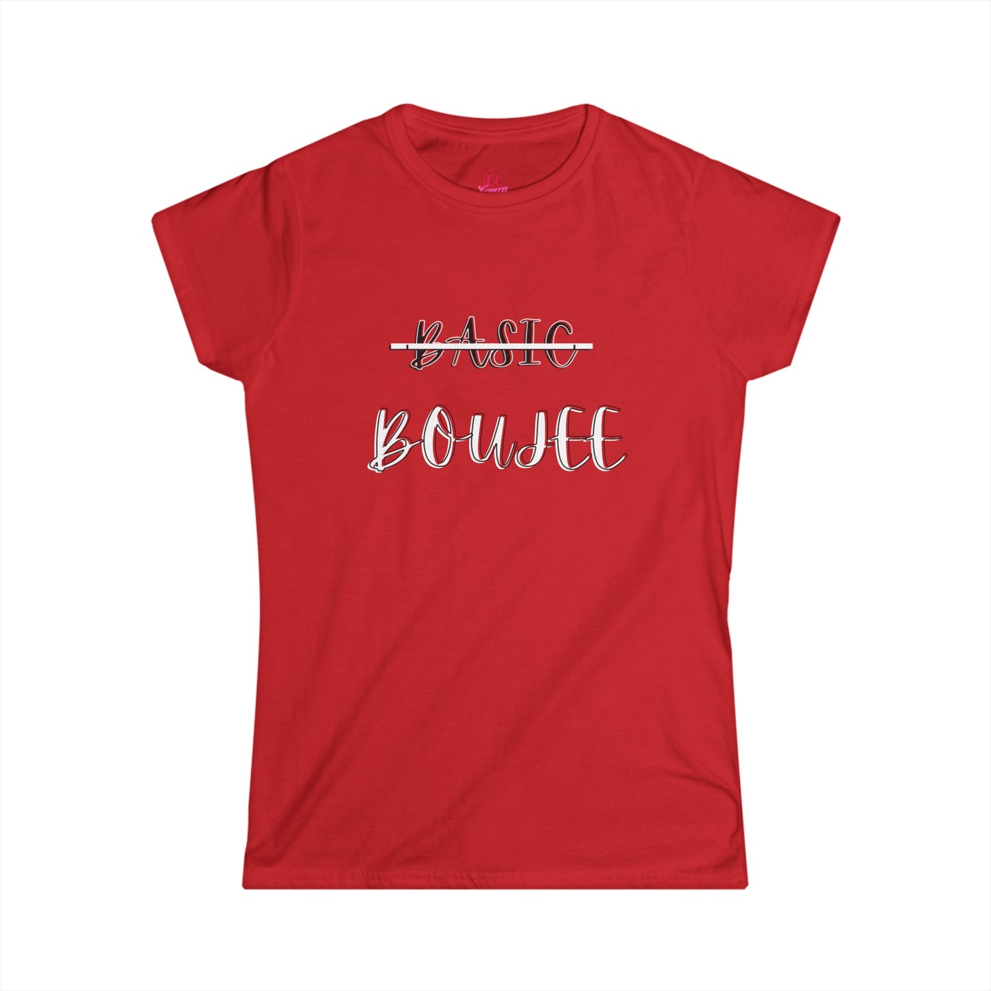Pink Boujee Not Basic Women's Softstyle Tee Size S-2xl