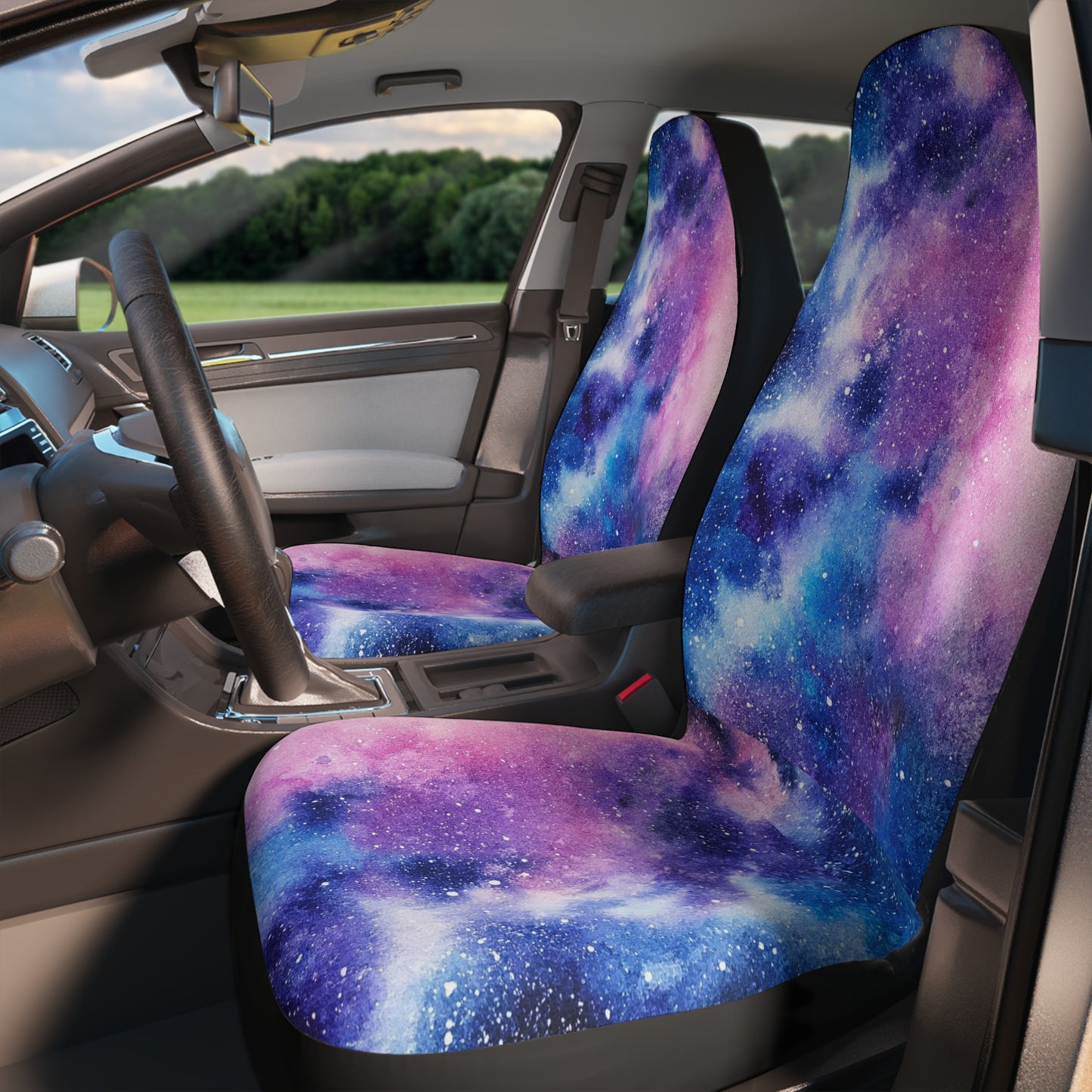 Pink, Purple, & Blue Universe Space Galaxy Star Nebula Car Seat Covers