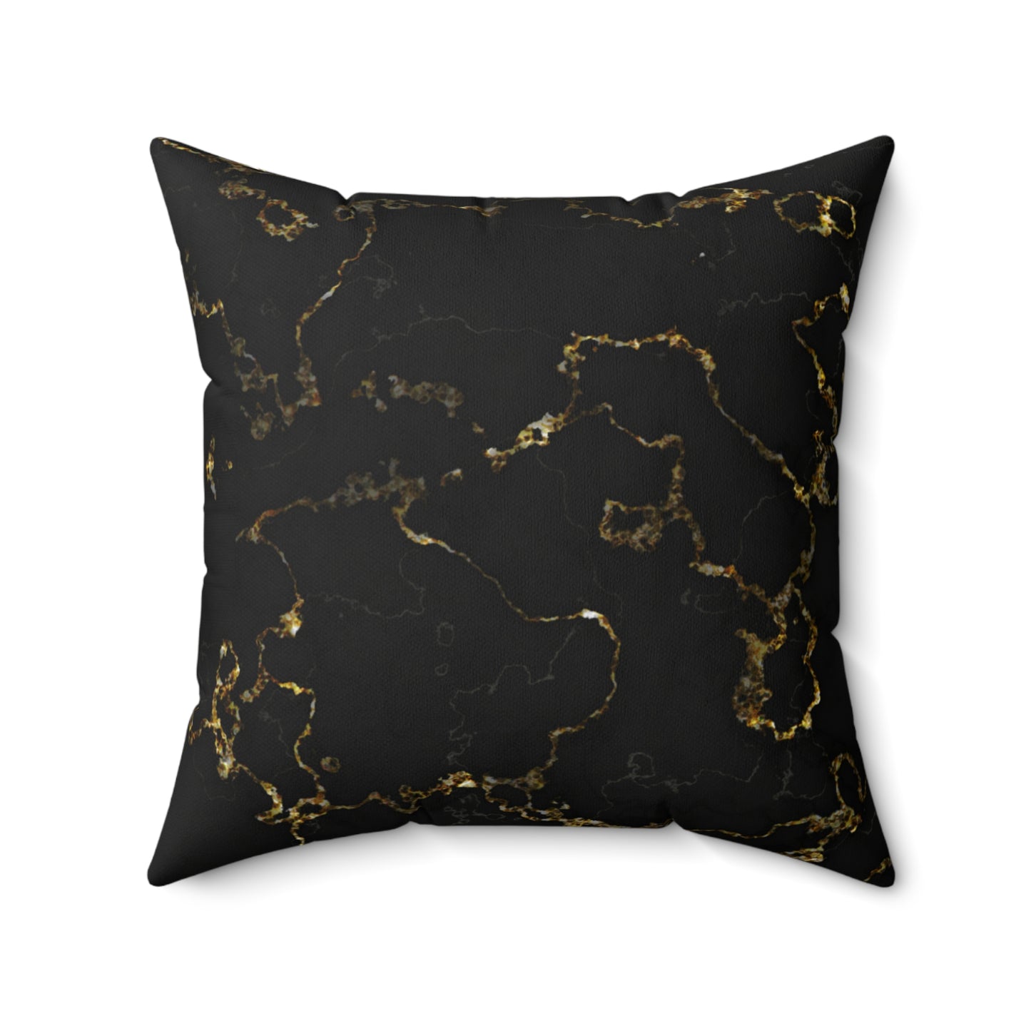 Neferkitti Black Kitty Cat Pharaoh Gold & Black Square Pillow Multiple Sizes