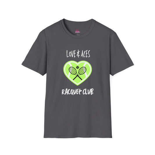 Love & Aces Tennis Club Plus Women's Softstyle T-Shirt Sizes XL-5XL