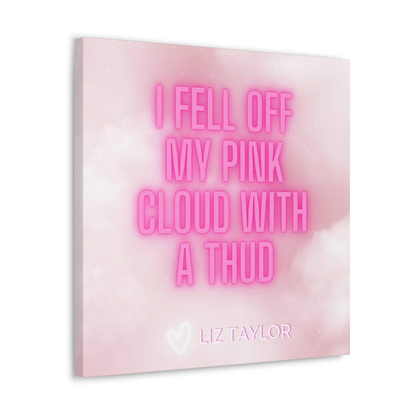 Glow Pink Cloud Liz Love Wrapped Canvas Art Multiple Sizes