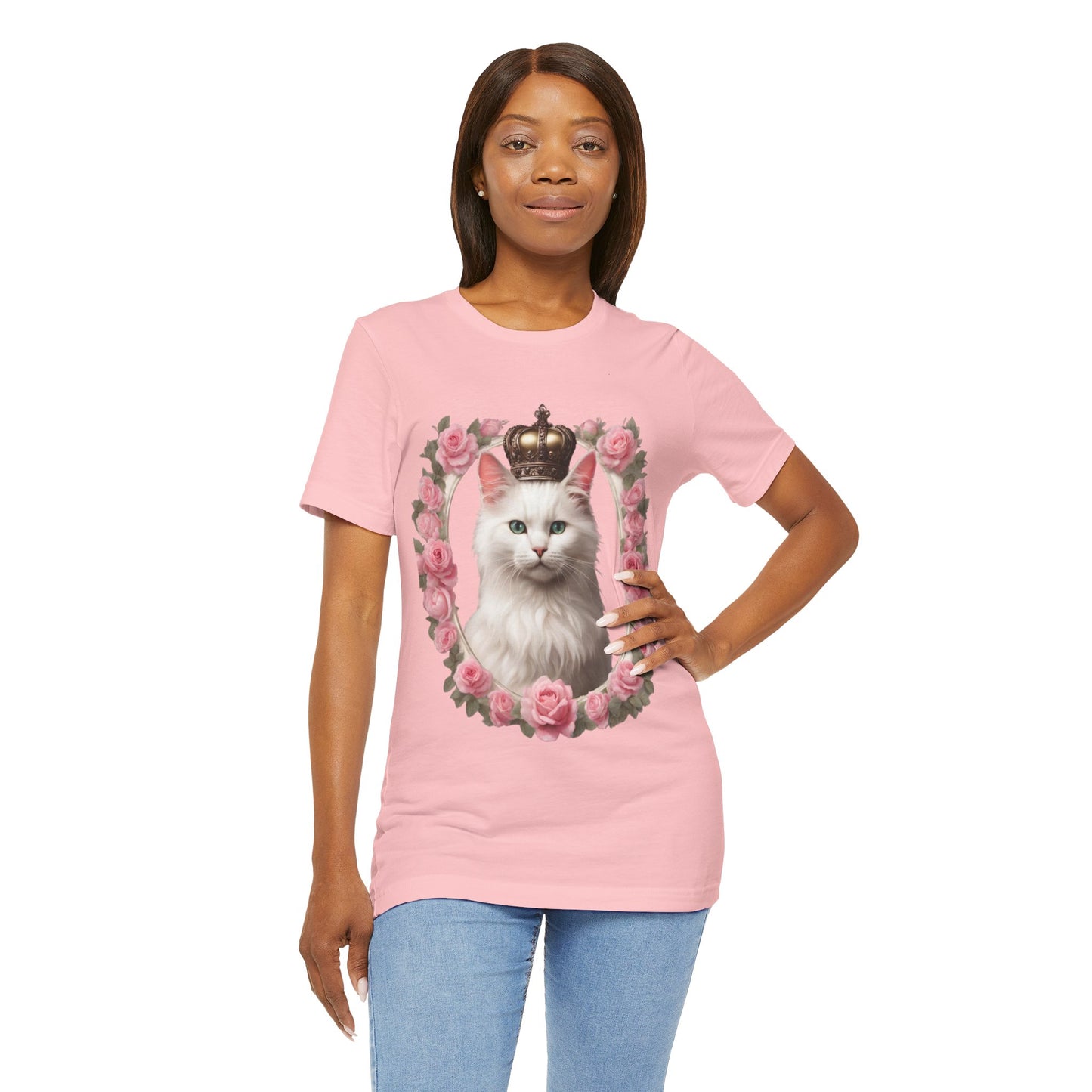 Coquette Kitty Cat Princess Women's Jersey Short Sleeved Tee Size S-2xl