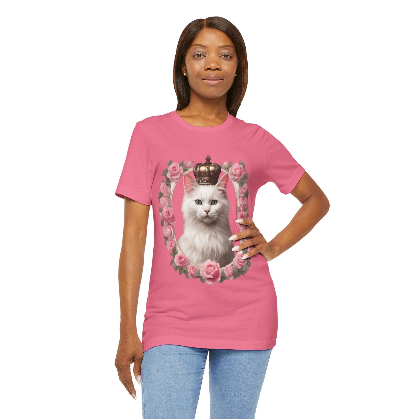 Coquette Kitty Cat Princess Women's Jersey Short Sleeved Tee Size S-2xl
