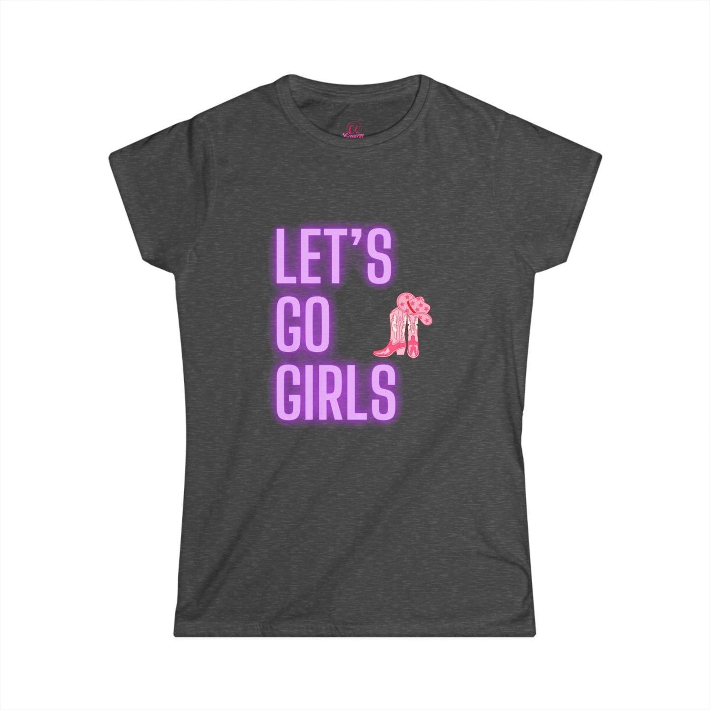 Let's Go Girls Glow Cowgirl Women's Softstyle Tee  Size s-2xl