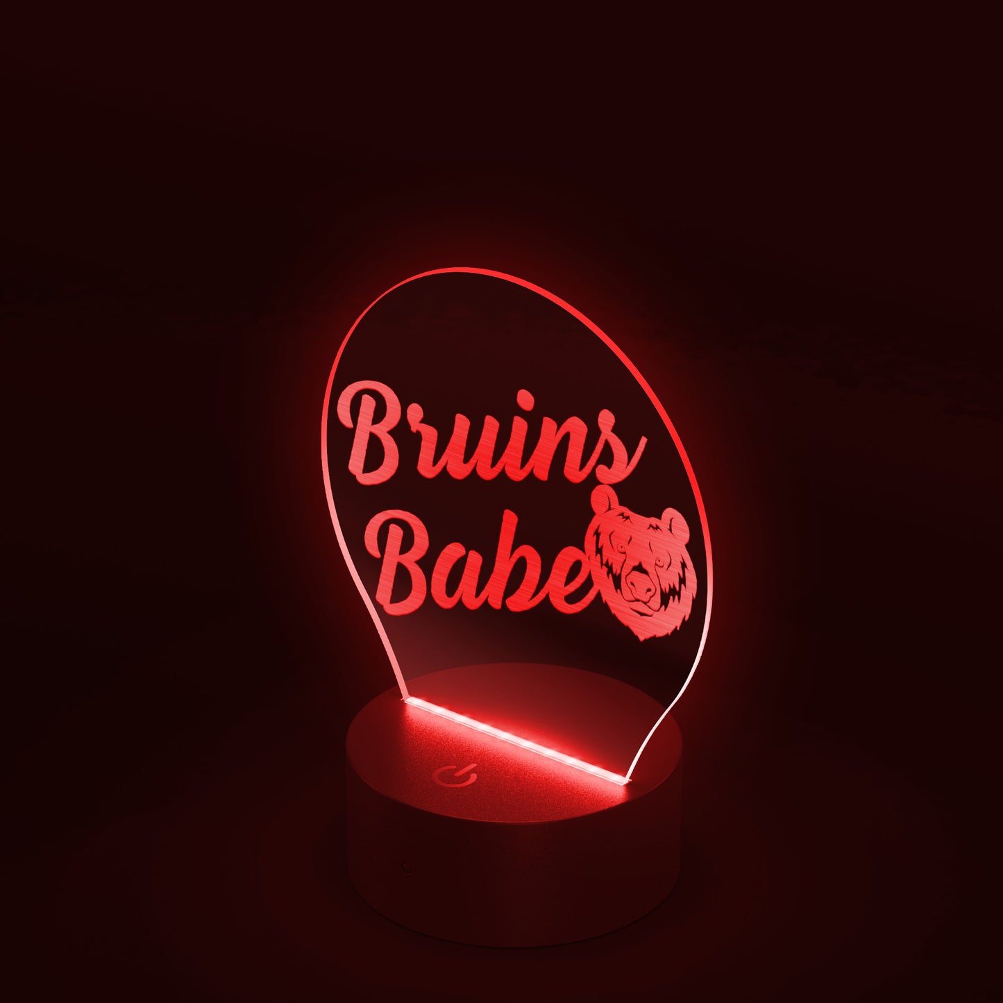 Bruins Babe Acrylic LED Table Light