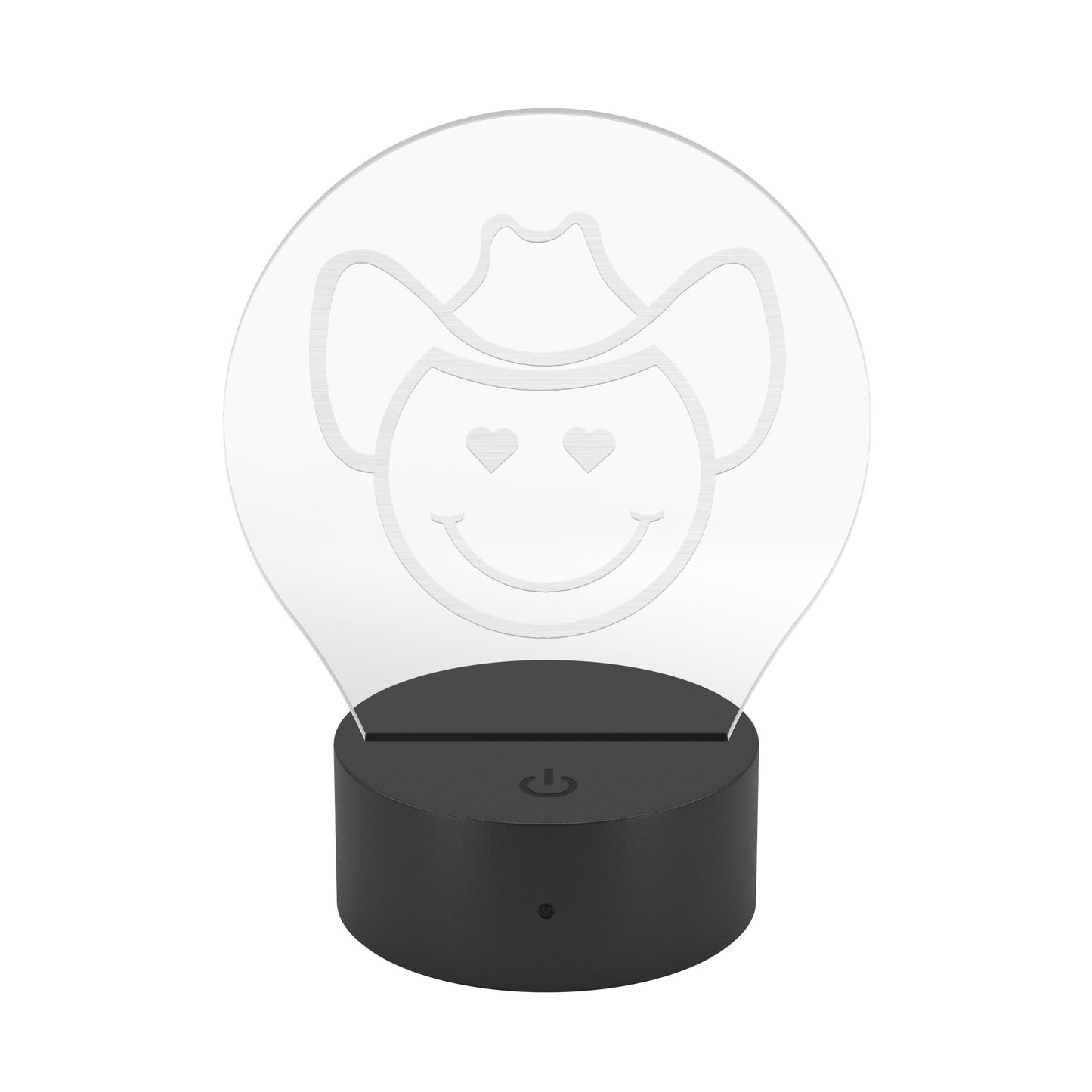 Smiley Cowgirl Love Acrylic LED Light