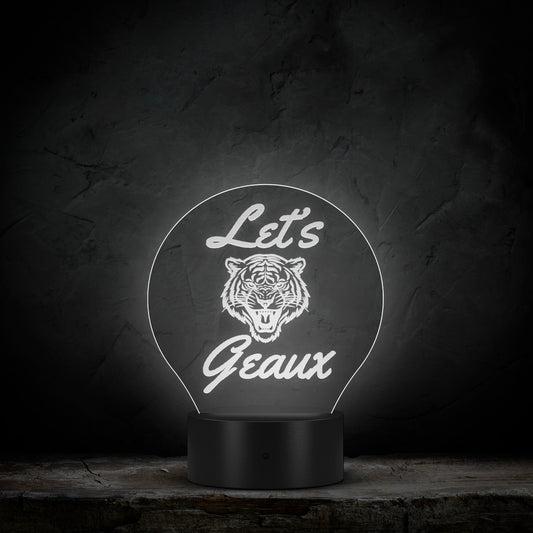 Let's Go Tigers University Acrylic LED Table Light