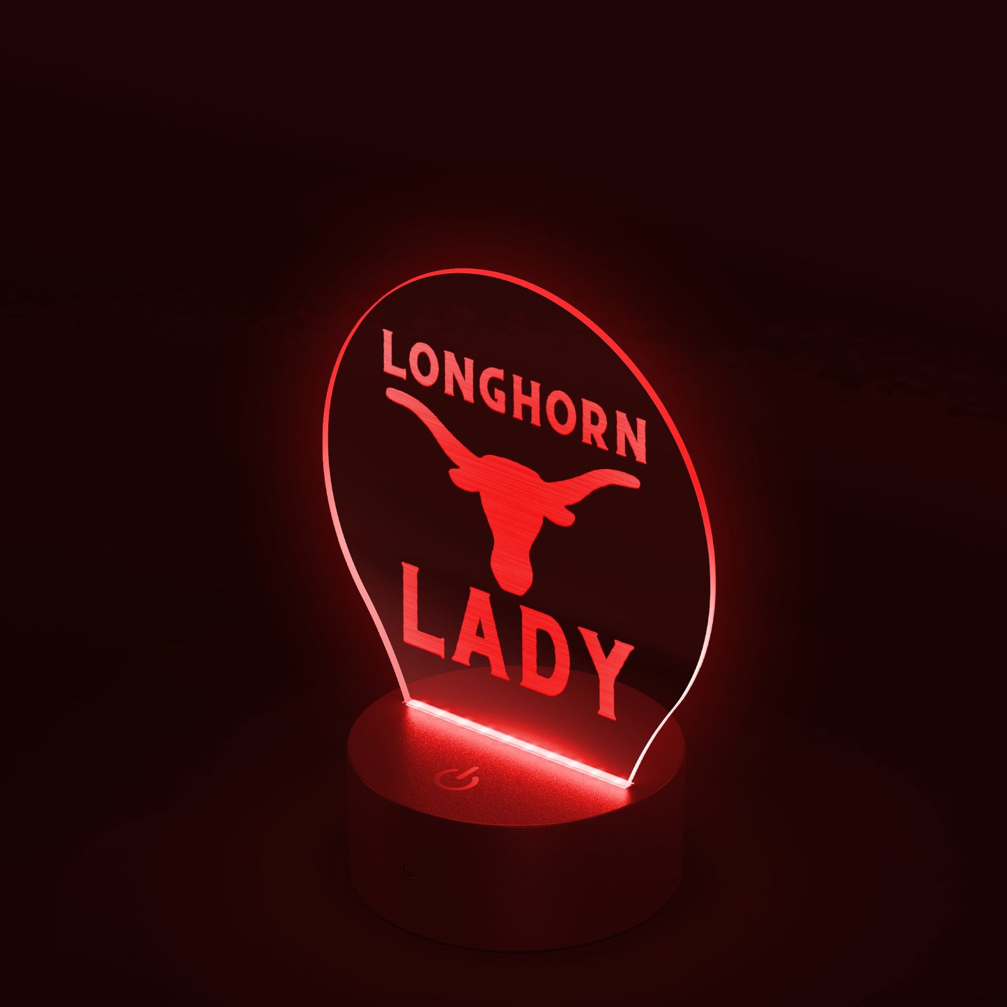 Longhorn Lady University Acrylic LED Table Light