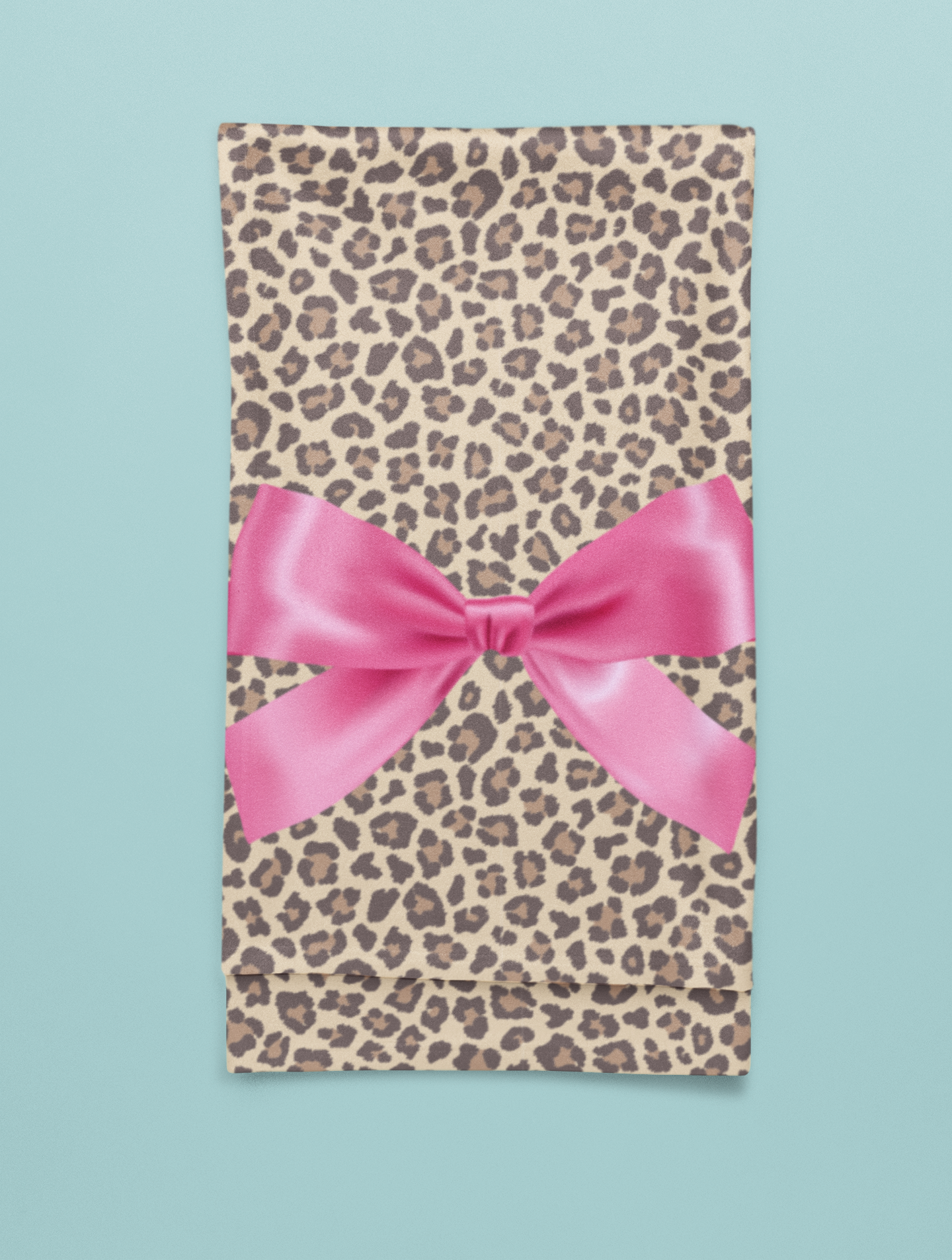 Leopard Coquette Pink Bow & Ribbon Microfiber Soft Blanket Multiple Sizes