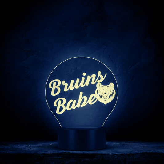 Bruins Babe Acrylic LED Table Light